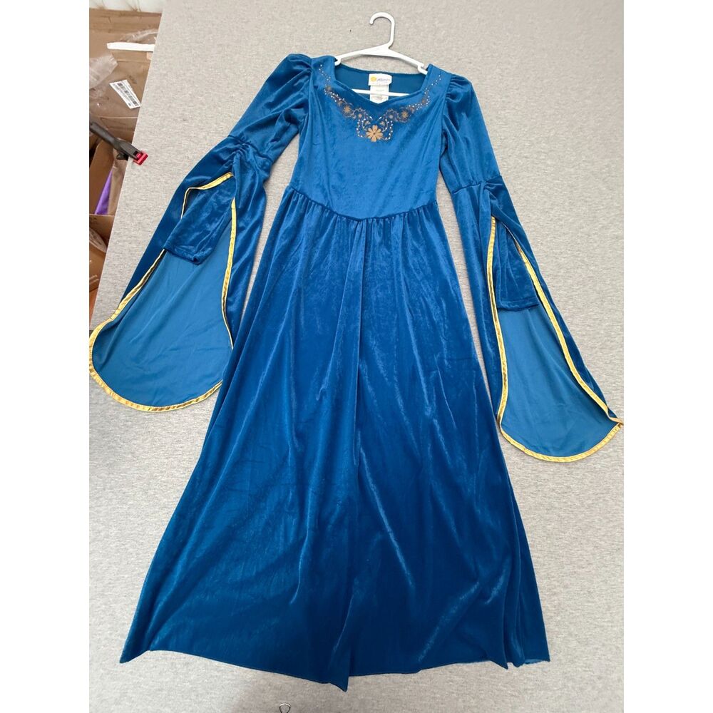 Medieval Princess Renaissance Girls Lg Blue Velvet Dress 00573 Cosplay Costume